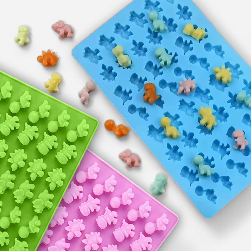 Szilikon forma pipettával - Kis dinoszauruszok