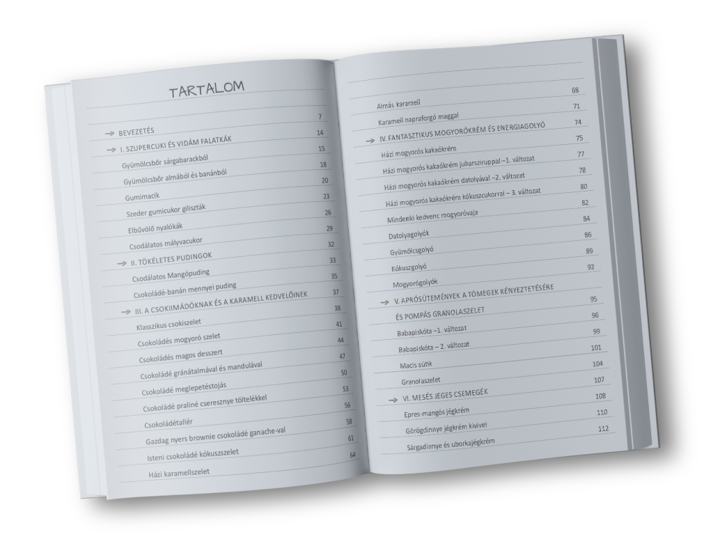 EGÉSZSÉGES házi ÉDESSÉGEK Tartalom