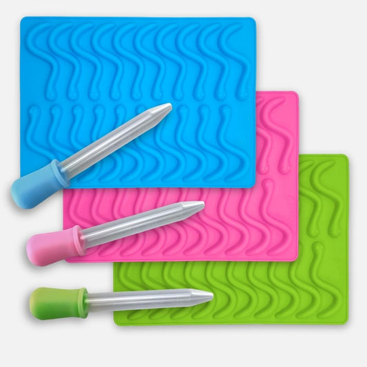 Cukorkaforma pipettával - Giliszták